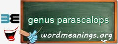 WordMeaning blackboard for genus parascalops